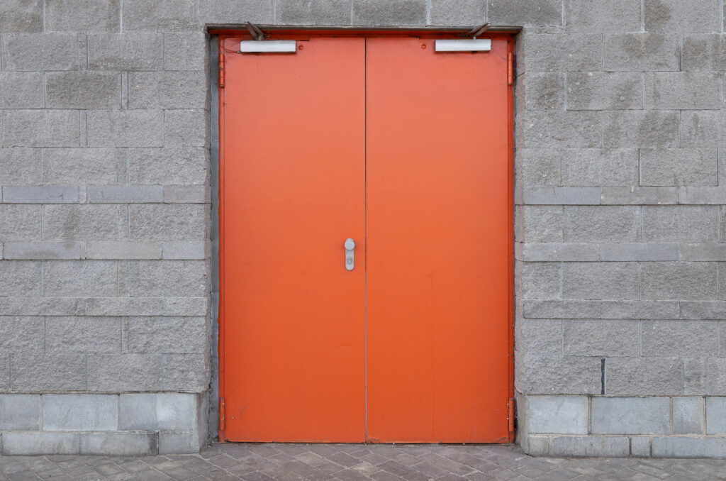 orange fored rated door with two sided door but one handle in Malaysia